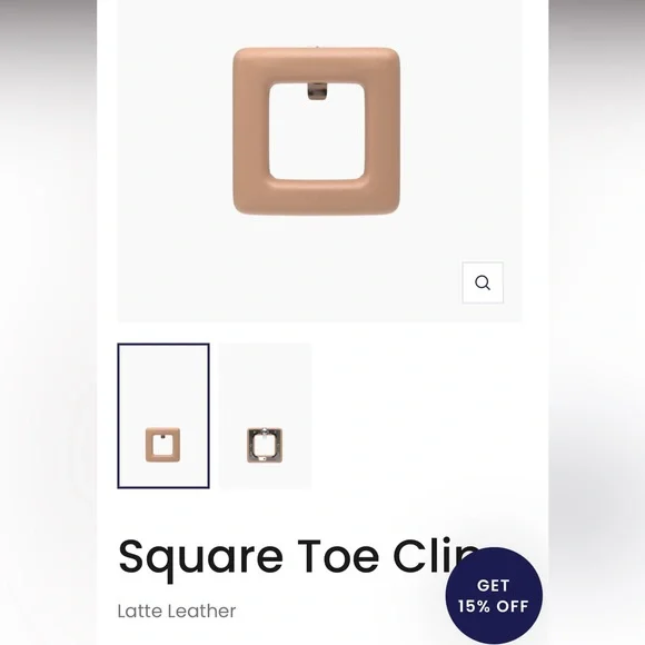 Pashion Footwear Square Toe Clips- Latte leather - Picture 3 of 3